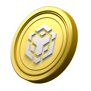Icono ornamental de la moneda BNB de Binance situado en la sección de confianza de la comunidad