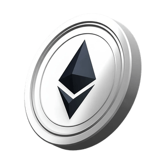 Representación visual decorativa de moneda Ethereum ETH en archivo de criptografía